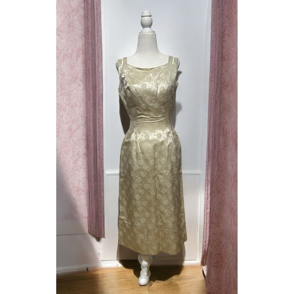 Vintage 1950s Dress Womens Size S-M Marilyn Monroe Look 50s Bolero Coat Pin Up